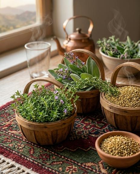 قطاف الأعشاب الطبيعية في جرش